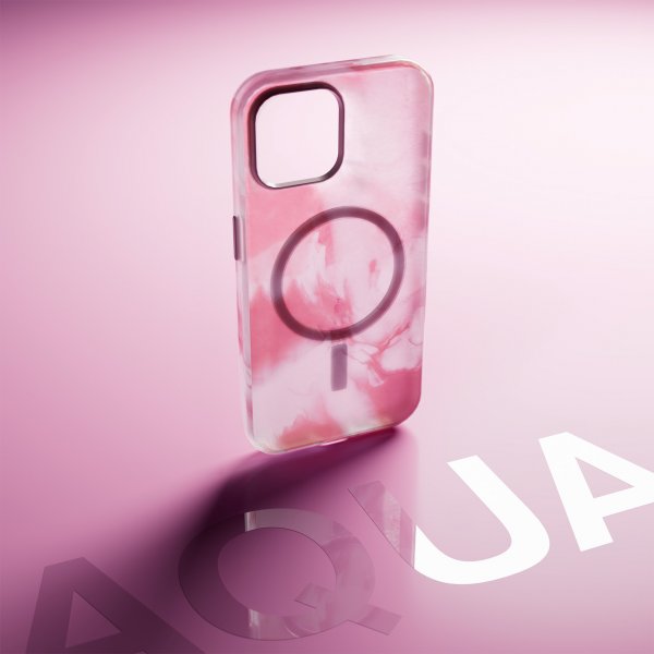 iPhone 15 Cover Aqua Lyserød