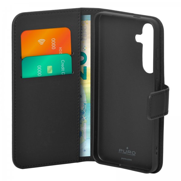 Samsung Galaxy S24 Etui Wallet Stand Sort