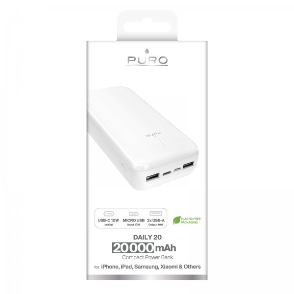 Powerbank Daily 20 Hvid