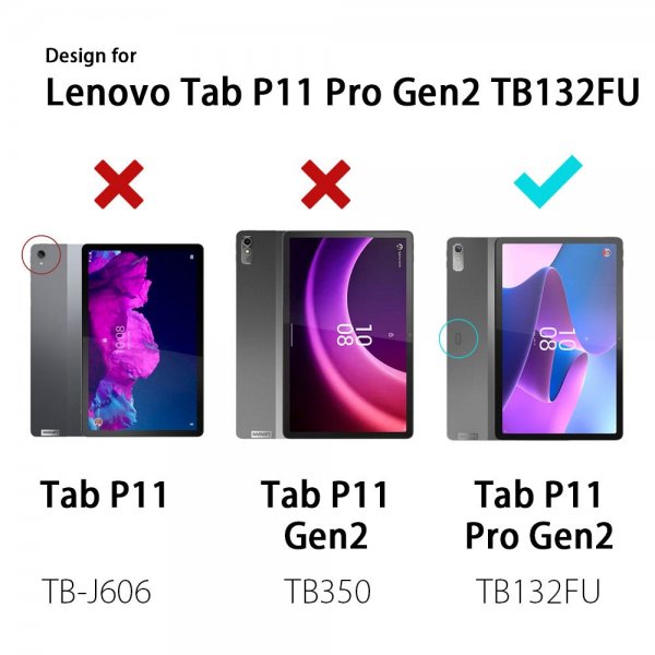 Lenovo Tab P11 Pro (2nd gen) TB132 TB138 Cover Rainproof Rugged Case Hand Strap Kickstand