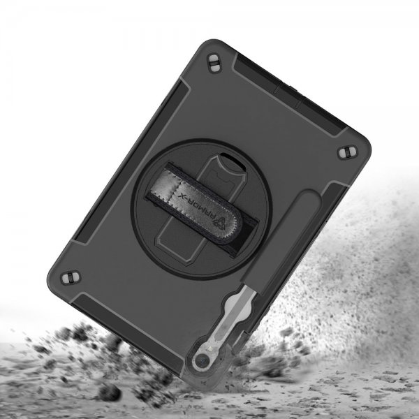 Samsung Galaxy Tab S9 Cover Rainproof Rugged Case Hand Strap Kickstand