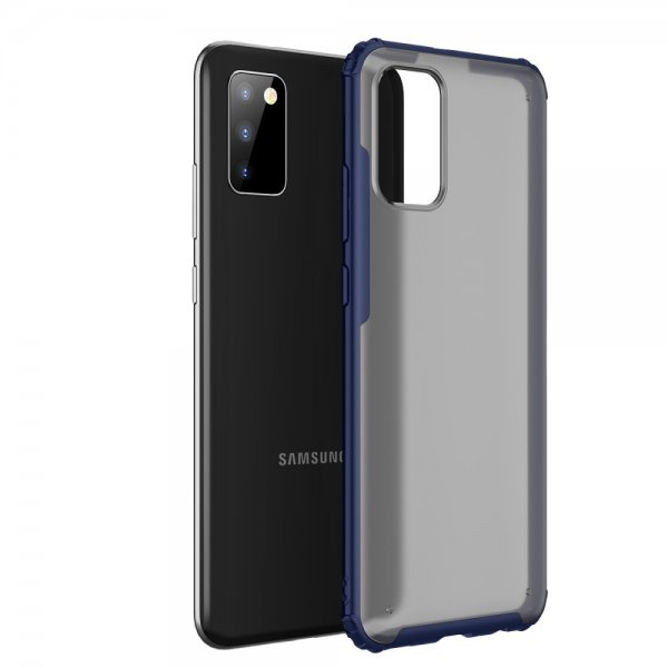 Samsung Galaxy A02s Cover Farvet Kant Blå