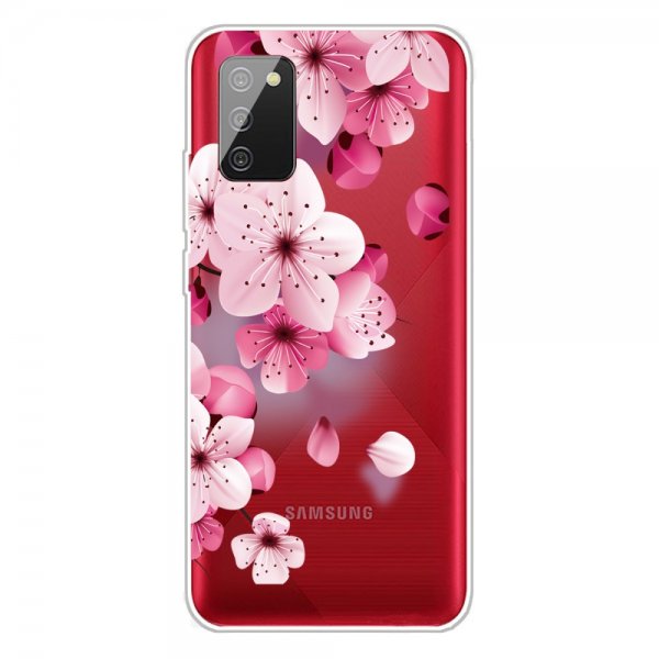 Samsung Galaxy A02s Cover Motiv Rød Blomster