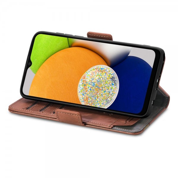 Samsung Galaxy A03 Etui Stripe Brun