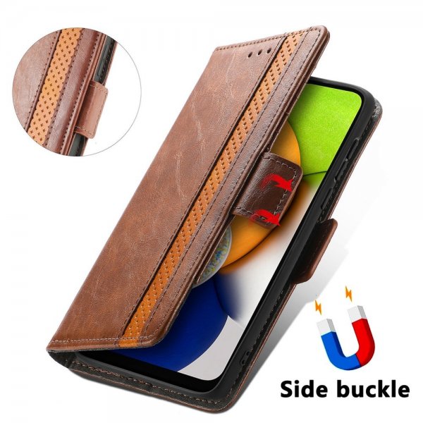 Samsung Galaxy A03 Etui Stripe Brun