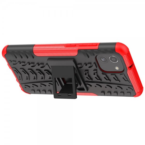 Samsung Galaxy A03 Cover Dækmønster Stativfunktion Rød