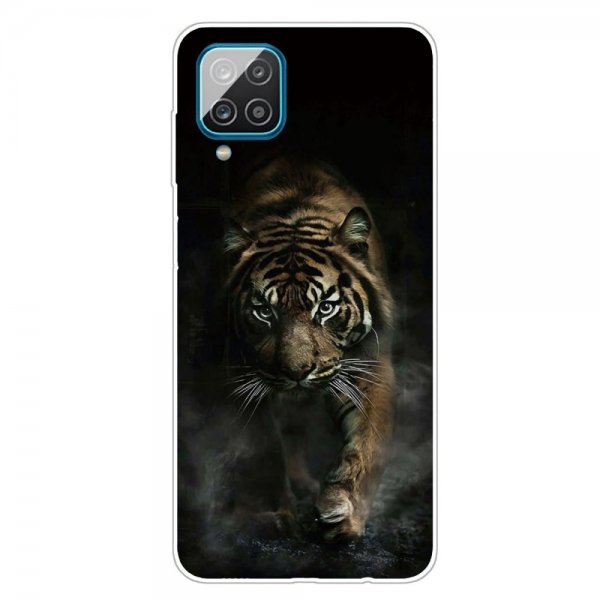 Samsung Galaxy A12 Cover Motiv Stor Tiger