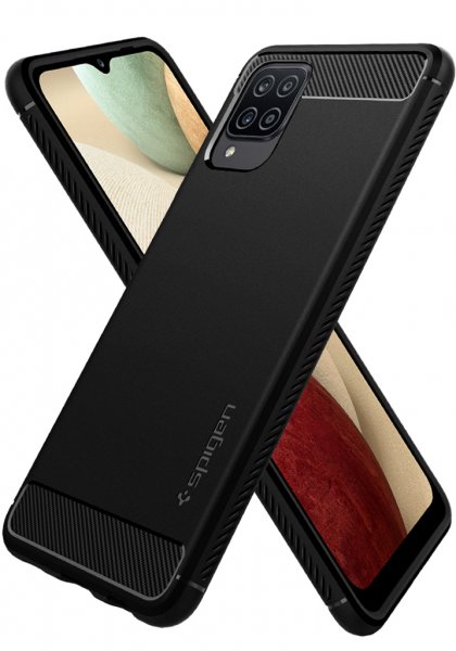 Samsung Galaxy A12 Cover Rugged Armor Matte Black