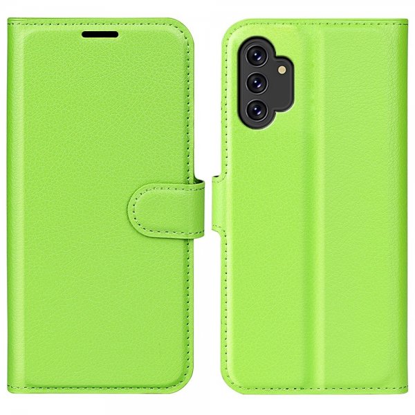 Samsung Galaxy A13 4G Etui Litchi Grøn