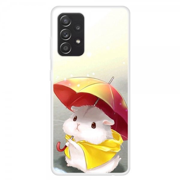 Samsung Galaxy A13 4G Cover Motiv Hamster med Paraply
