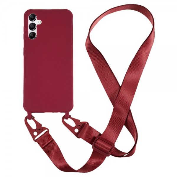 Samsung Galaxy A14 Cover med Strop Rød