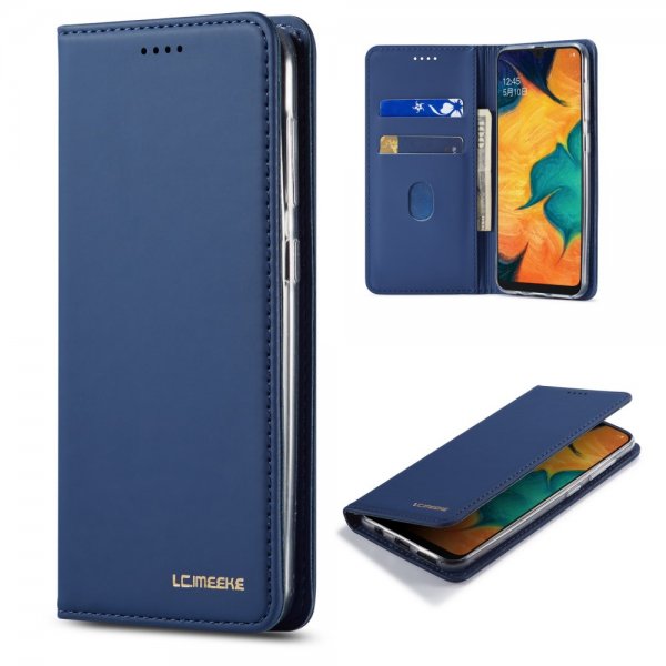 Samsung Galaxy A20e Etui med Kortholder Flip Blå