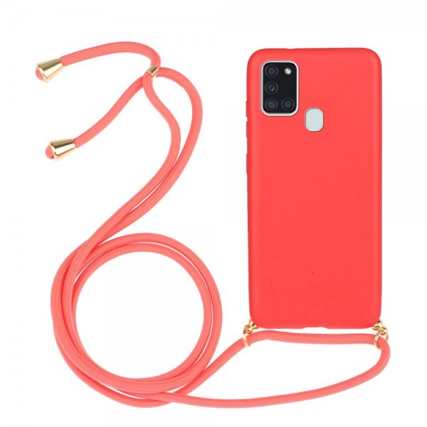 Samsung Galaxy A21s Cover Hvedestrå Rød