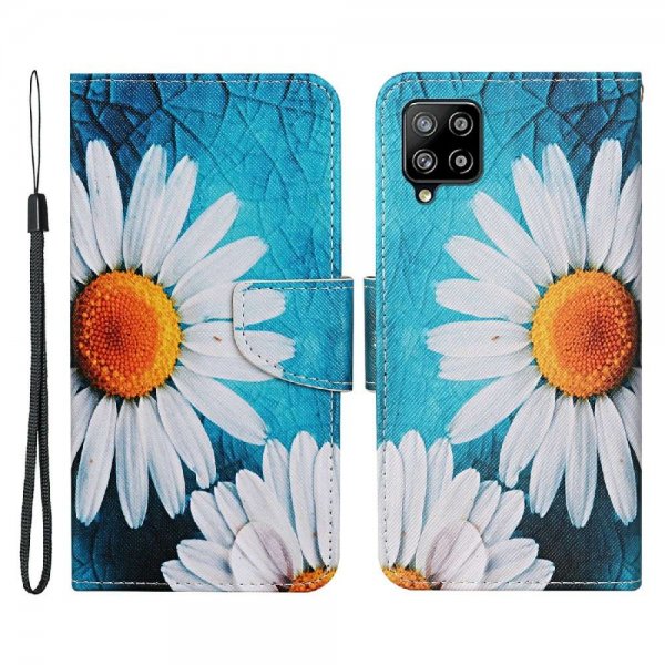 Samsung Galaxy A22 4G Etui Motiv Chrysanthemum