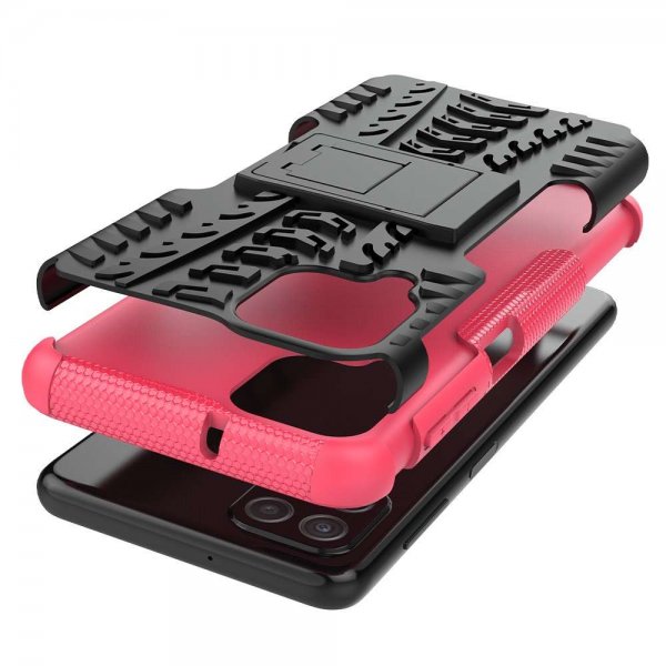 Samsung Galaxy A22 4G Cover Dækmønster Stativfunktion Lyserød