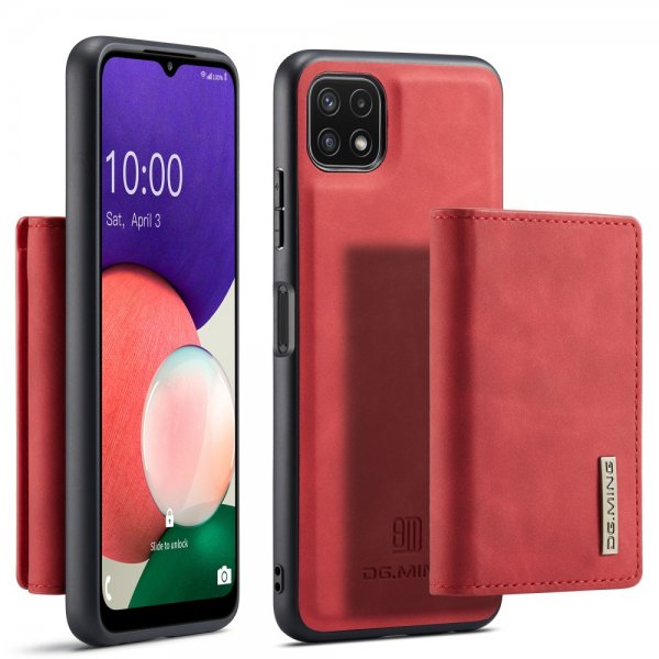 Samsung Galaxy A22 5G Cover M1 Series Aftageligt Kortholder Rød