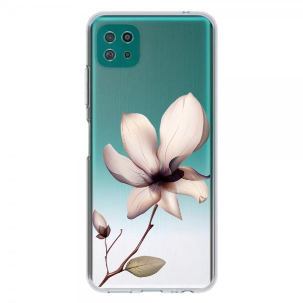 Samsung Galaxy A22 5G Cover Motiv Hvid Blomst
