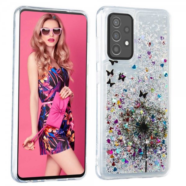 Samsung Galaxy A23 5G Cover Glitter Motiv Maskros