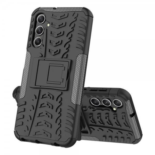 Samsung Galaxy A24 Cover Dækmønster Stativfunktion Sort