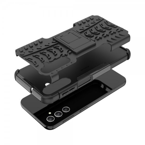 Samsung Galaxy A24 Cover Dækmønster Stativfunktion Sort