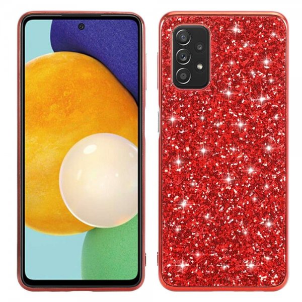 Samsung Galaxy A32 5G Cover Pailletter Rød