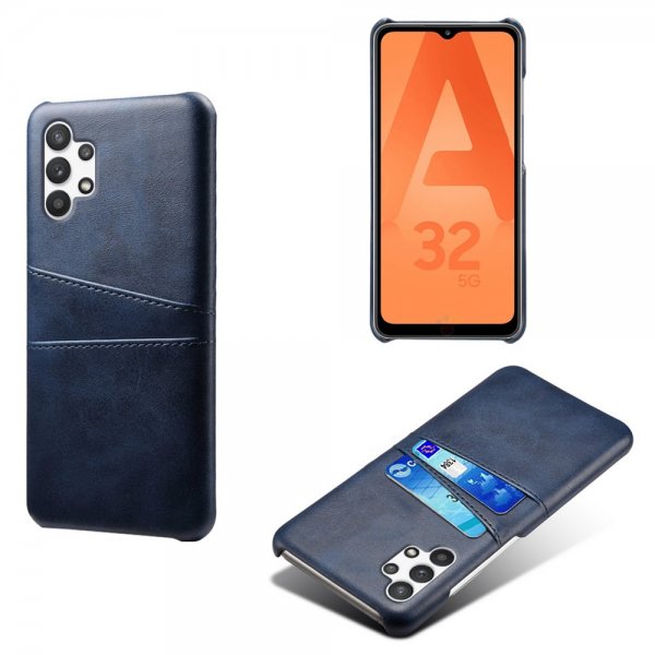 Samsung Galaxy A32 5G Cover Kortholder til to kort Blå