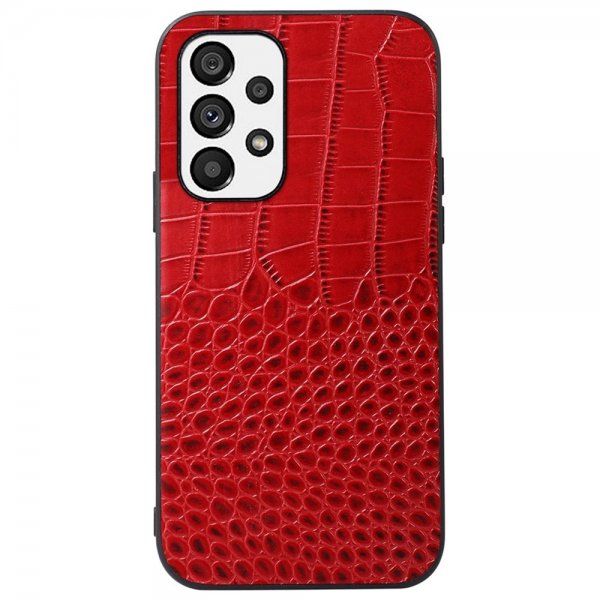 Samsung Galaxy A33 5G Cover Krokodillemønster Rød
