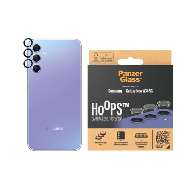 Samsung Galaxy A35 Kamerabeskytter Hoops Sort