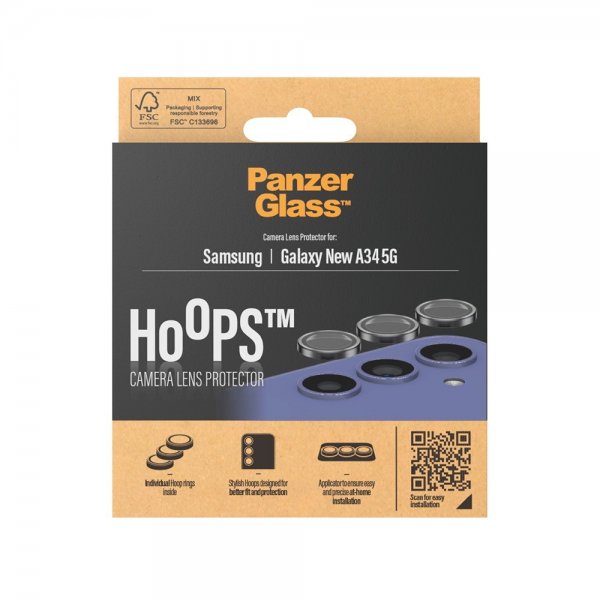 Samsung Galaxy A35 Kamerabeskytter Hoops Sort