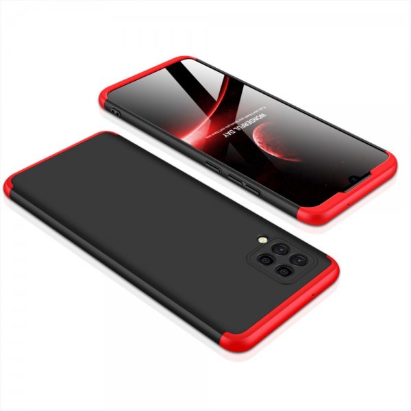 Samsung Galaxy A42 5G Cover Tredelt Sort Rød