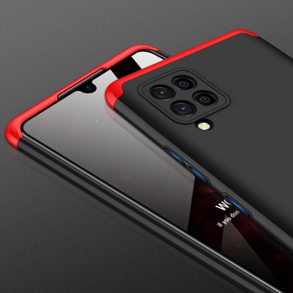 Samsung Galaxy A42 5G Cover Tredelt Sort Rød