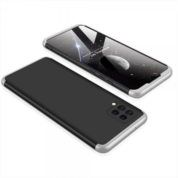 Samsung Galaxy A42 5G Cover Tredelt Sort Sølv