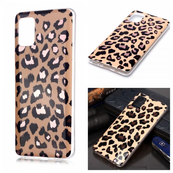 Samsung Galaxy A51 Cover Marmor Leopardmønster