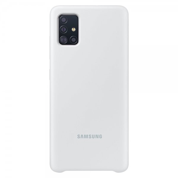 Original Galaxy A51 Cover Silikoneei Cover Hvid