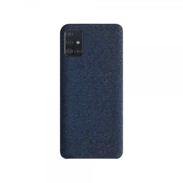 Samsung Galaxy A51 Cover Tekstile Case Navy Blue