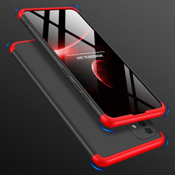 Samsung Galaxy A51 Cover Tredelt Sort Rød