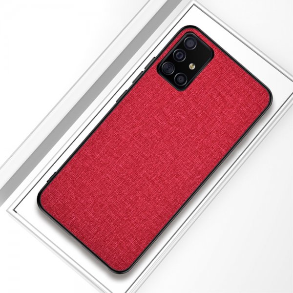 Samsung Galaxy A51 Cover Stoftextur Rød
