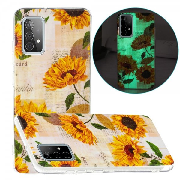 Samsung Galaxy A52/A52s 5G Cover Selvlysende Motiv Solsikker