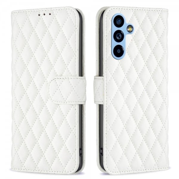 Samsung Galaxy A54 5G Etui Rombemønster Hvid