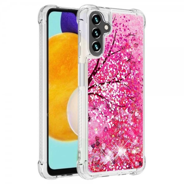Samsung Galaxy A54 5G Cover Glitter Motiv Sakura