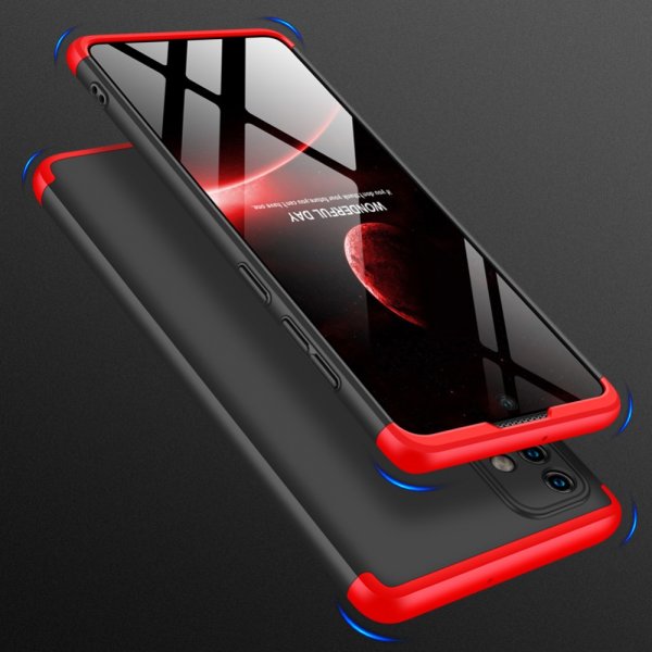 Samsung Galaxy A71 Cover Tredelt Sort Rød