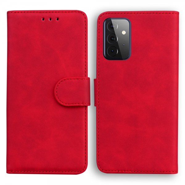 Samsung Galaxy A72 Etui Lædertekstur Rød
