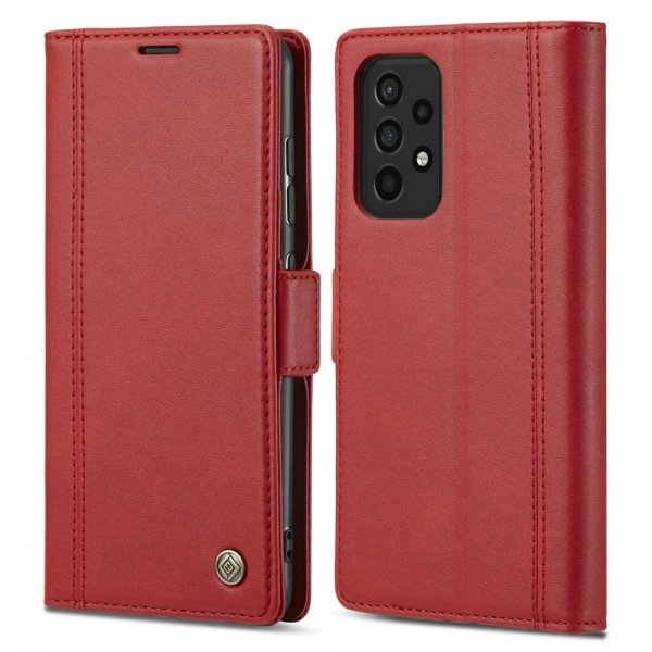 Samsung Galaxy A72 Etui med Kortholder Stativfunktion Rød