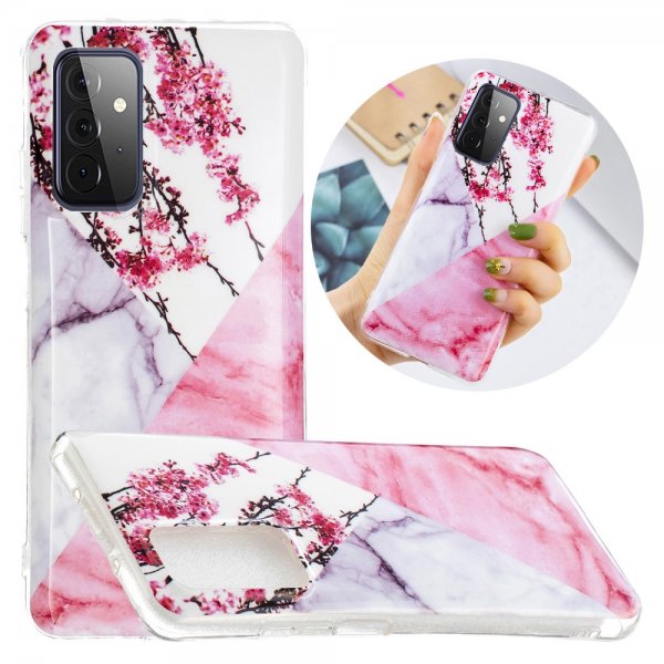 Samsung Galaxy A72 Cover Marmor Blomme Blomst