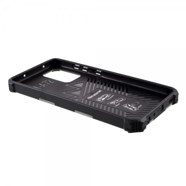 Samsung Galaxy A72 Cover med Magnet Stativfunktion Camouflage Grøn