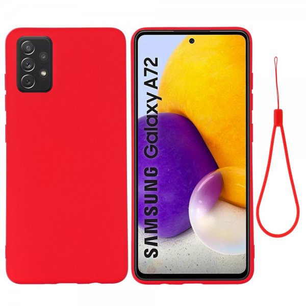Samsung Galaxy A72 Cover Silikone Rød