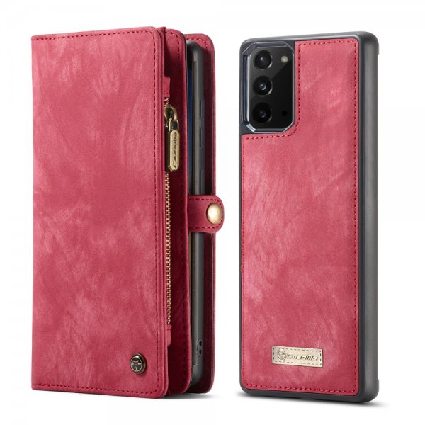 Samsung Galaxy Note 20 Mobilplånbok Löstagbart Cover Rød