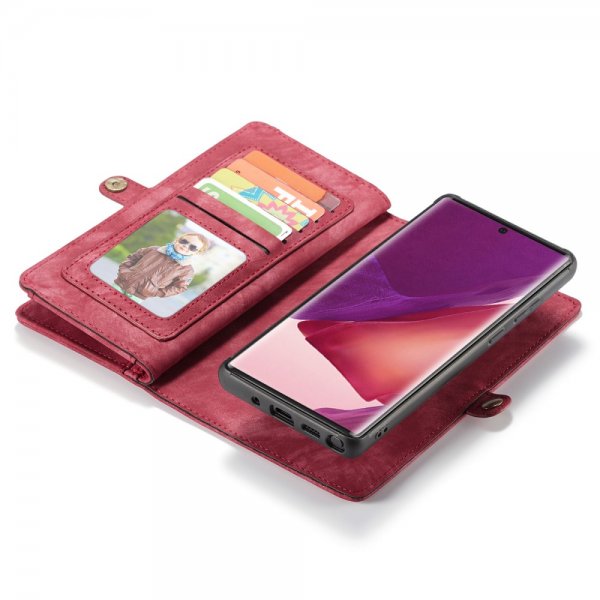 Samsung Galaxy Note 20 Ultra Mobilplånbok Löstagbart Cover Rød
