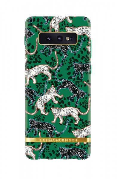 Samsung Galaxy S10E Cover Green Leopard