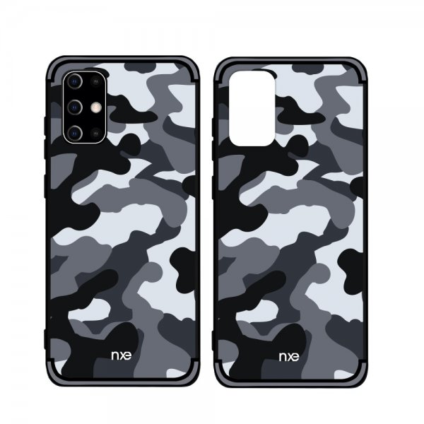 Samsung Galaxy S20 Plus Cover Camouflage Grå
